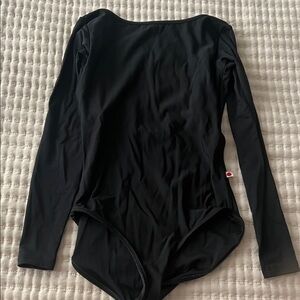 Yumiko Black Long Sleeve Leotard